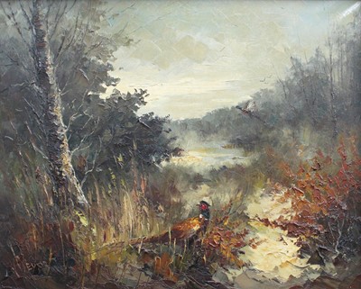 Lot 1347 - *Bevor (20th Century) Pheasants in woodland...