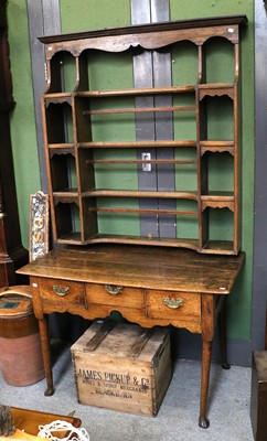 Lot 1381 - An 18th Century Oak Low Boy, with a similar...