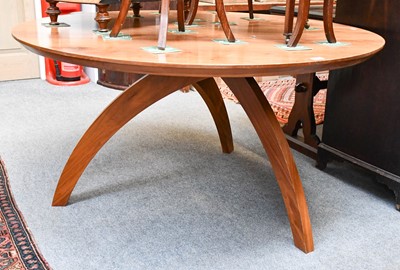 Lot 1407 - A Mid-20th Century Circular Walnut Dining...