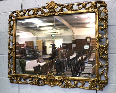 Lot 1306 - A Gilded Venetian Style Mirror, 88cm by 72cm