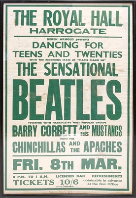 Lot 4193 - The Sensational Beatles At The Royal Hall Harrogate Concert Poster