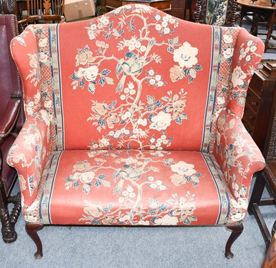 Lot 1339 - A George III High Wing Back Sofa, 122cm