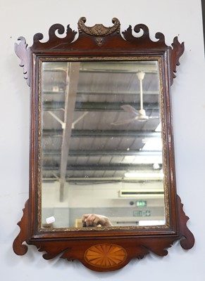 Lot 1377 - A George III Mahogany Fretwork Mirror, 56cm by...