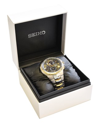 Lot 609 - A Bi-Metal Seiko Perpetual Solar Coutura...