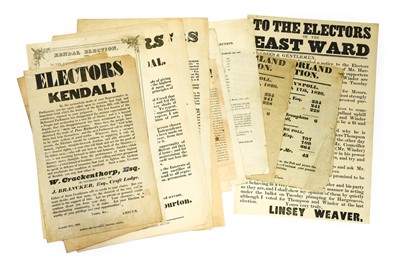 Lot 53 - Westmorland Elections. A collection of fifteen...