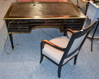 Lot 1175 - A Late 19th Century French Ebonised and Brass...