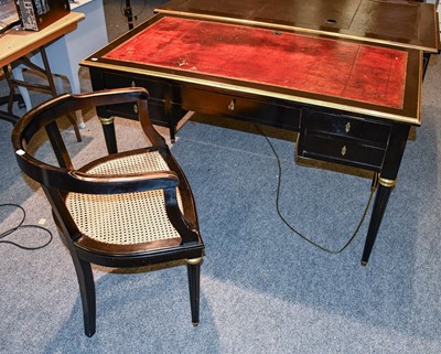 Lot 1176 - A Late 19th Century French Ebonised Writing...