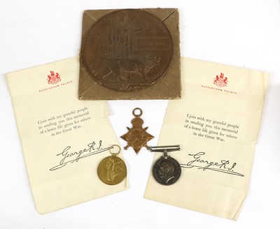 Lot 14 - A First World War Casualty Group, awarded to...