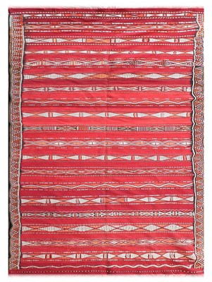 Lot 355 - ~ Good Berber Moroccan Flat Woven Rug, circa...