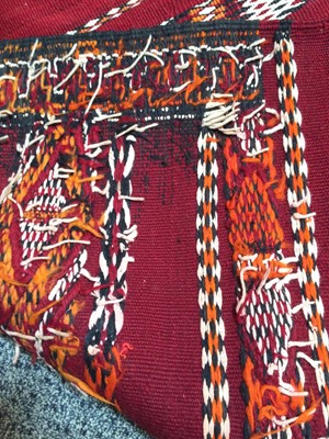Lot 355 - ~ Good Berber Moroccan Flat Woven Rug, circa...