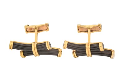 Lot 2173 - A Pair of Cufflinks, by FRED Paris two curved...
