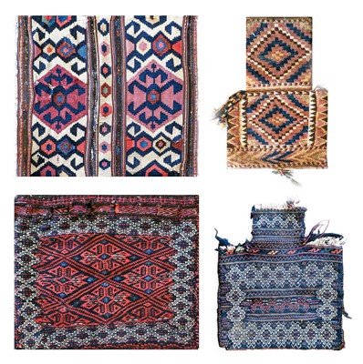 Lot 341 - ~ Shahsavan Flat Woven Salt Bag North West...