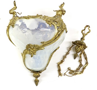 Lot 424 - A French Gilt-Metal-Mounted Opaline Glass...