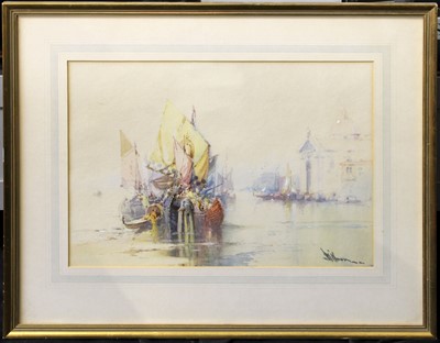 Lot 1297 - Wilfred Knox (1884-1966) Ventian Scene with...