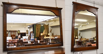 Lot 1355 - A Titchmarsh & Goodwin Oak Overmantel Mirror,...