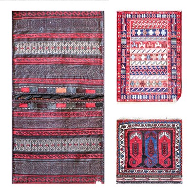 Lot 334 - ~ Baluch Khorgeen, circa 1970 Each flatwoven...