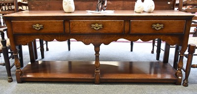 Lot 1348 - A Titchmarsh & Goodwin Oak 6' Dresser Base,...