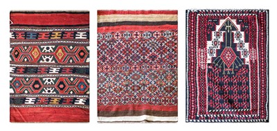 Lot 357 - ~ Kurdish Soumakh Panel, circa 1900 The field...