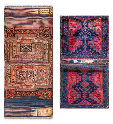 Lot 330 - ~ Bakhtiari Piled and Soumakh Woven Panel West...