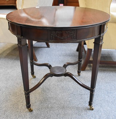 Lot 1302 - An Edwardian Circular Mahogany Plant Table,...