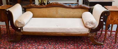 Lot 1326 - A William IV Mahogany Scroll End Chaise Longue,...