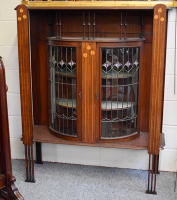 Lot 1323 - An Art Nouveau Inlaid Mahogany Display Cabinet,...