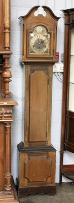 Lot 1372 - A Mahogany Small Chiming Longcase Clock, Circa...