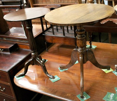 Lot 1403 - A 19th century Oak Snap Top Tripod Table, 60cm...