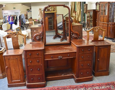 Lot 1313 - A Victorian Mahogany Dressing Table, 144cm by...