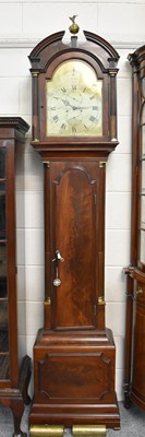 Lot 1288 - A Mahogany Eight Day Loncase Clock, Signed...