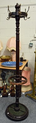 Lot 1218 - A Late Victorian Mahogany Coat Stand, the...