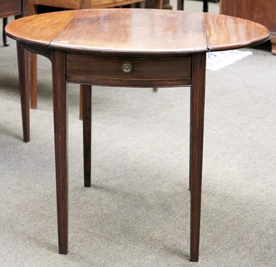 Lot 1416 - A George IV Mahogany Pembroke Table, inlaid...