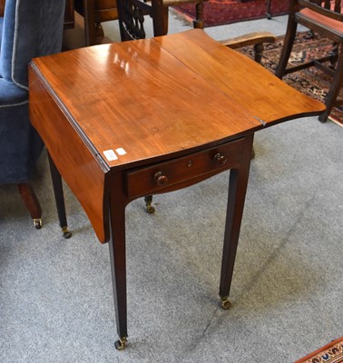 Lot 1346 - A Regency Mahogany Pembroke Table, with single...