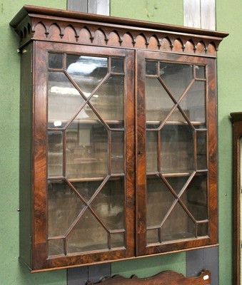 Lot 1488 - A 19th century Figured Mahogany Bookcase Top,...