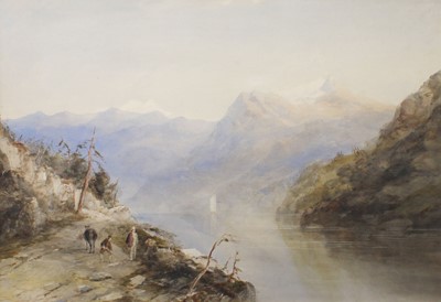 Lot 1140 - Edward Tucker (c.1825-1909) "Lake Lucerne"...