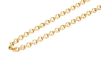 Lot 457 - A 9 Carat Gold Trace Link Chain, length 49cm