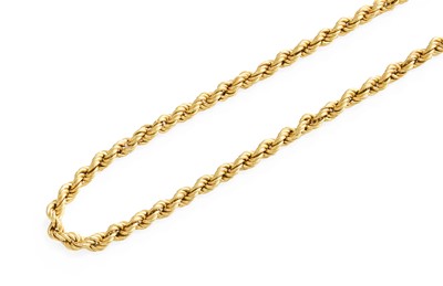 Lot 463 - A 9 Carat Gold Rope Twist Necklace, length 45.5cm