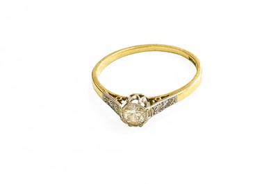 Lot 486 - A Diamond Solitaire Ring, the round brilliant...