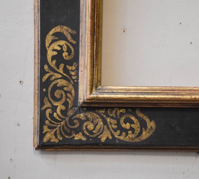 Lot 1352 - A Large Ebonised and Parcel Gilt Rectangular...