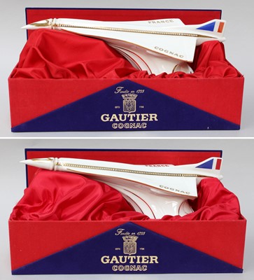 Lot 243 - Two Gautier White Concorde Decanters, by...