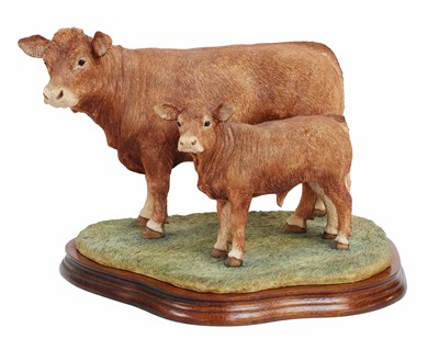 Lot 2135 - Border Fine Arts 'Limousin Cow and Calf'...