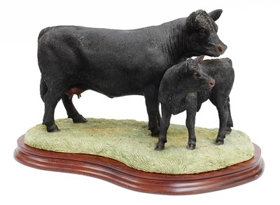 Lot 2105 - Border Fine Arts 'Aberdeen Angus Cow and Calf'...