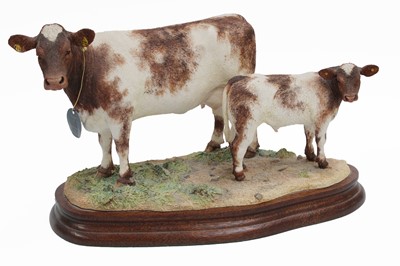 Lot 2107 - Border Fine Arts 'Beef Shorthorn Cow and Calf',...