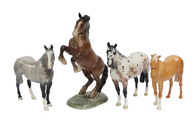 Lot 2173 - Beswick Horses Comprising: Appaloosa Stallion,...