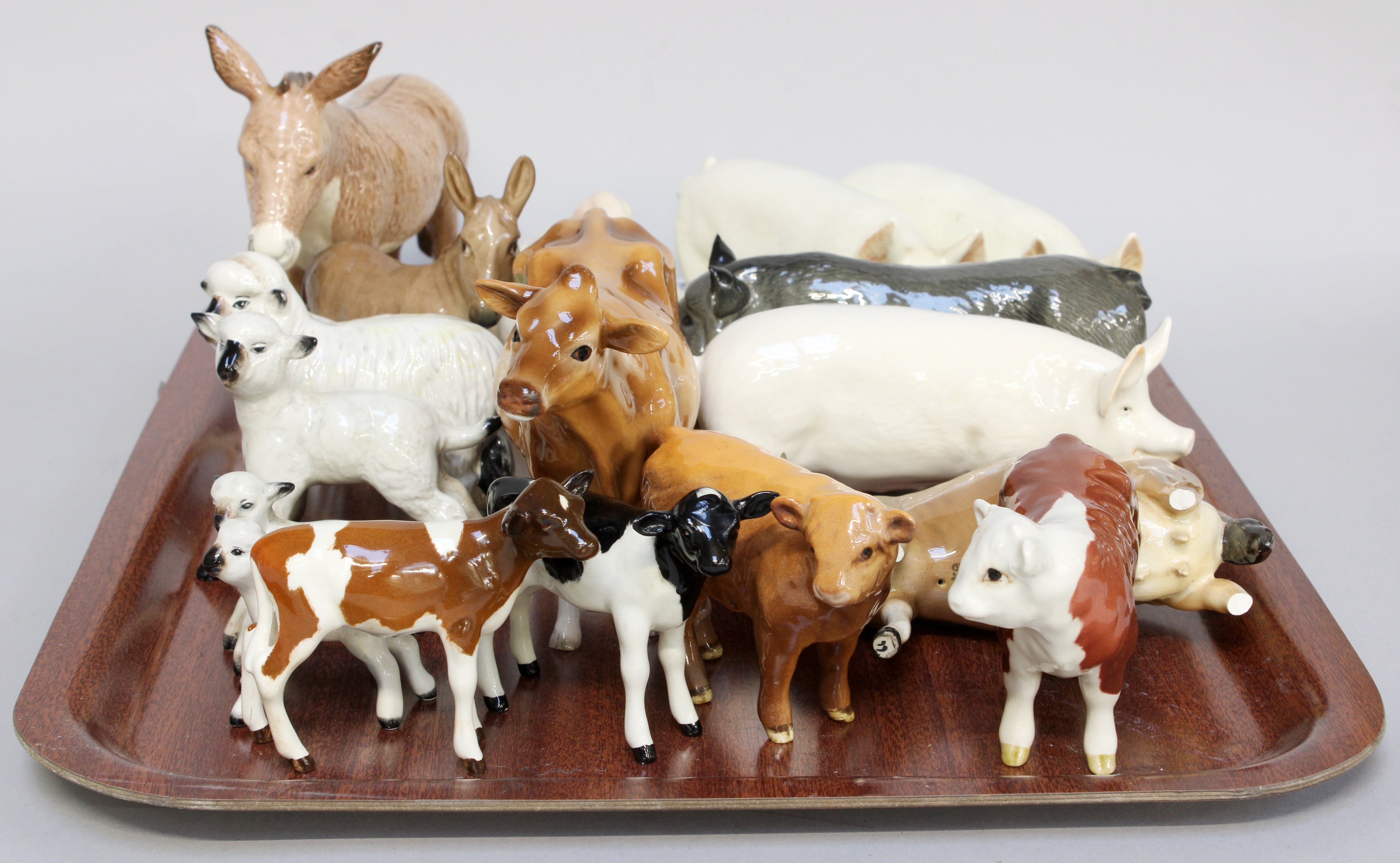 Lot 269 - Beswick Farm Animals, Including Pigs,