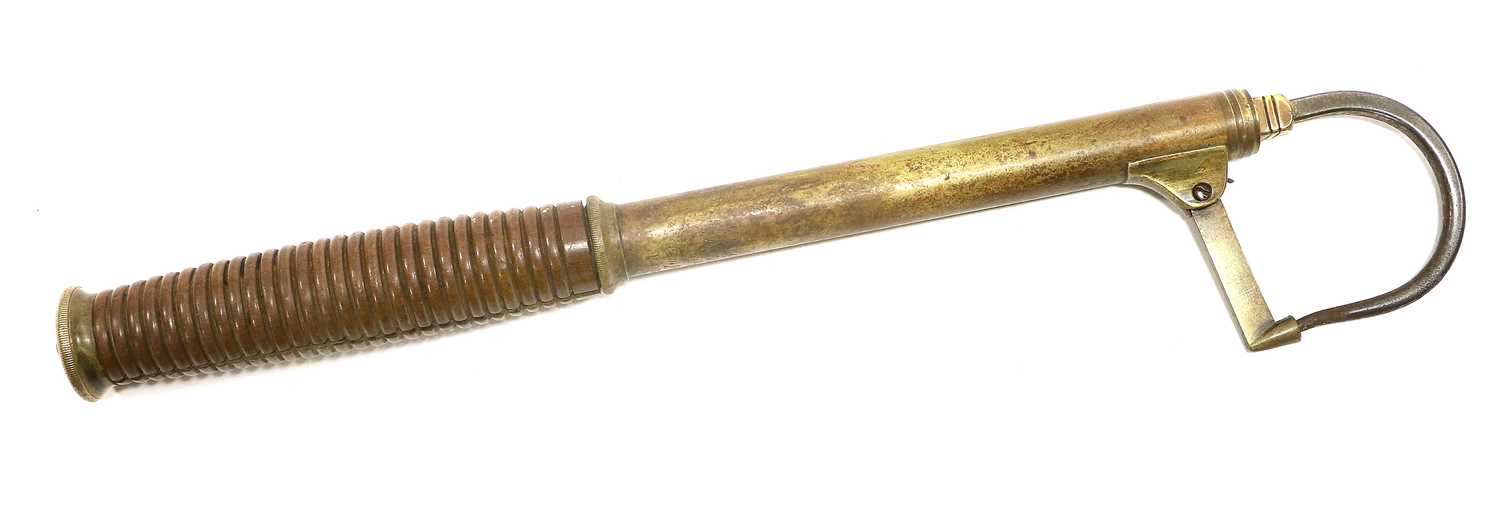 Lot 4137 - A Rare Ustonson Brass 2 Drawer Gaff