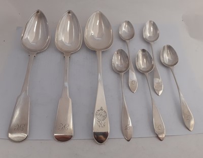 Lot 2225 - Eight Pieces of Scottish Provincial Silver Flatware