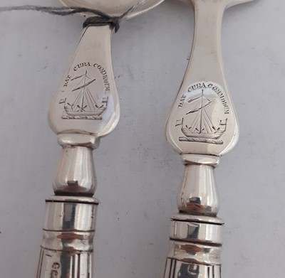 Lot 2223 - A Pair of George III Silver Salad-Servers