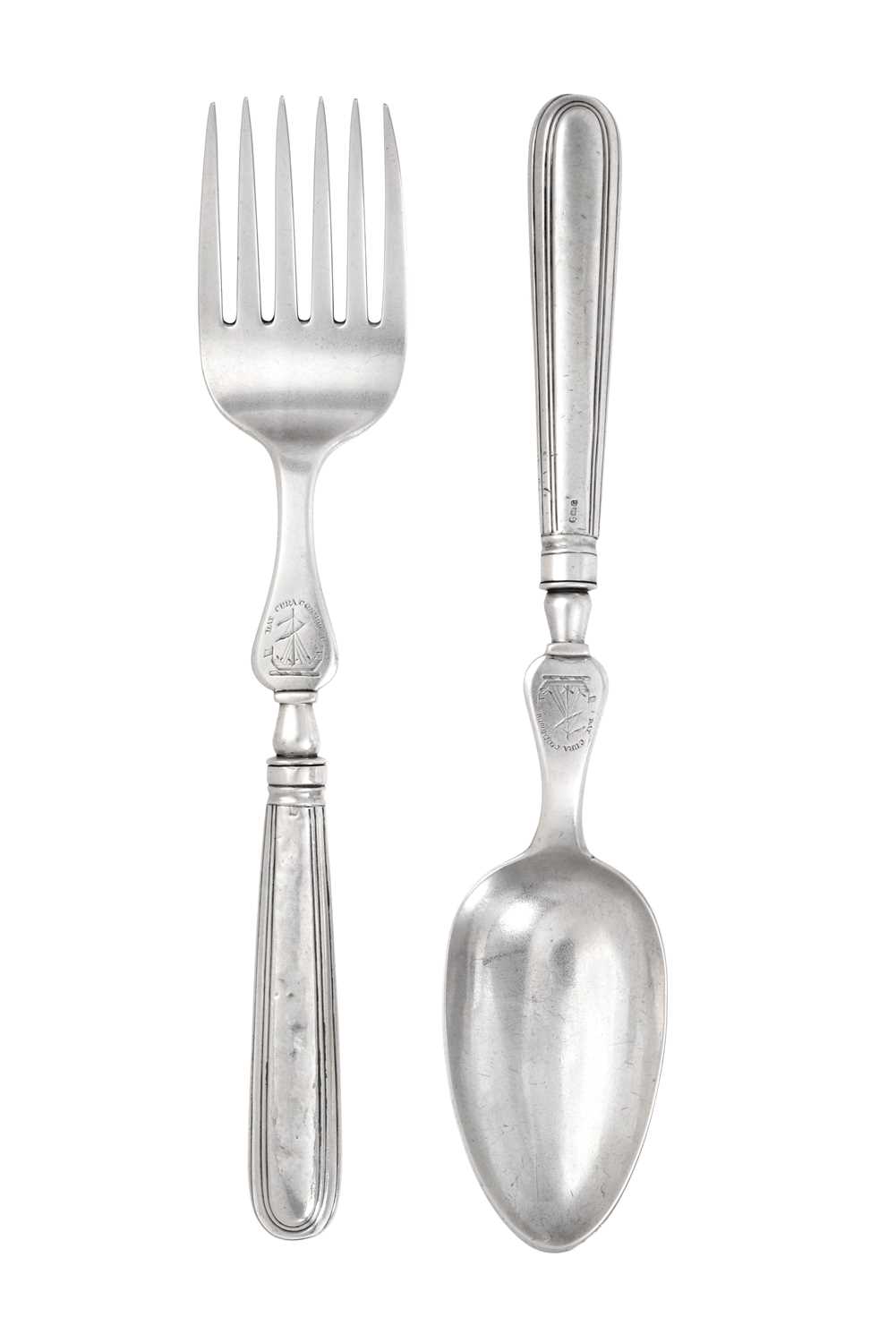 Lot 2223 - A Pair of George III Silver Salad-Servers