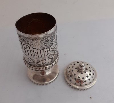 Lot 2261 - An Indian Colonial Silver Pepperette